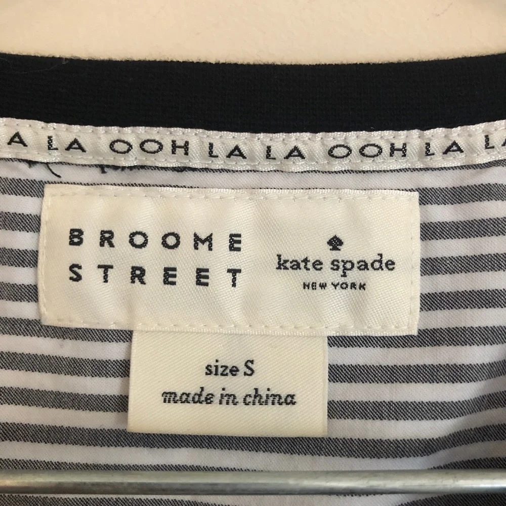 Kate Spade Broome Street Striped Peplum T-Shirt